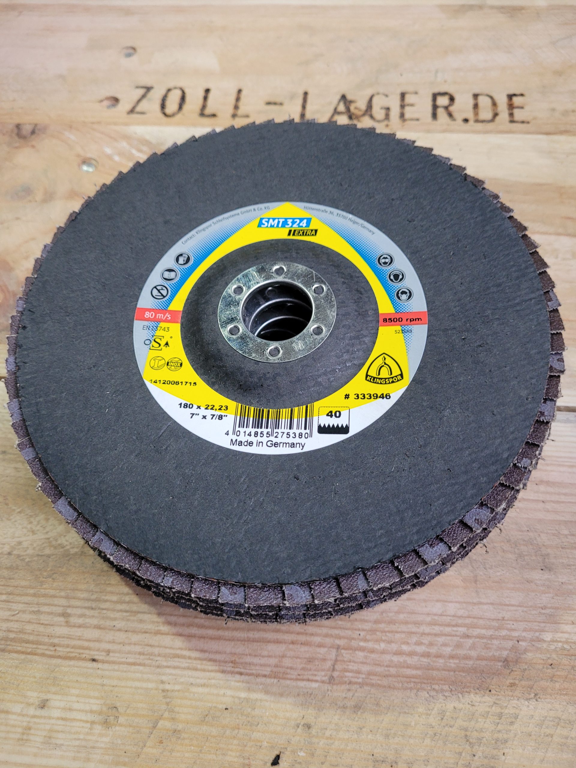 5 Stk. Fächerscheiben SMT 324 Extra 180 x 22,23mm Korn 40 – Bild 2