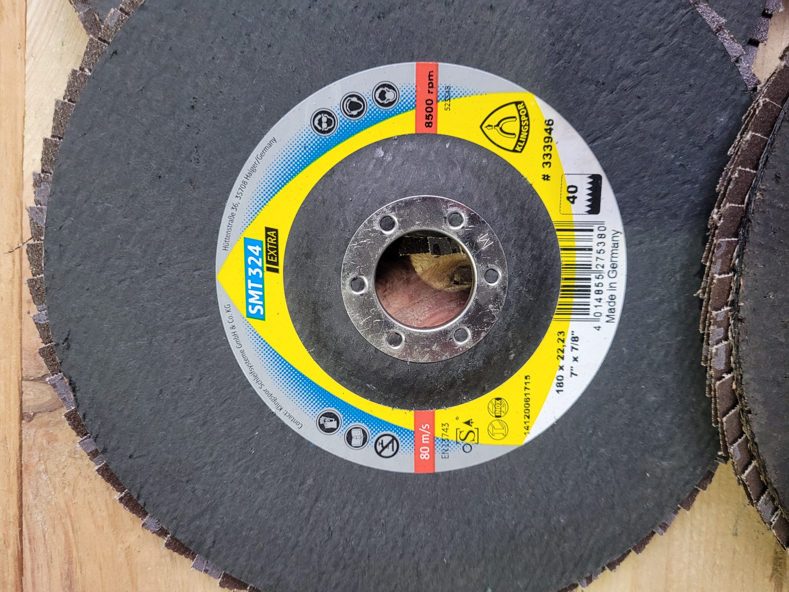 5 Stk. Fächerscheiben SMT 324 Extra 180 x 22,23mm Korn 40 – Bild 4