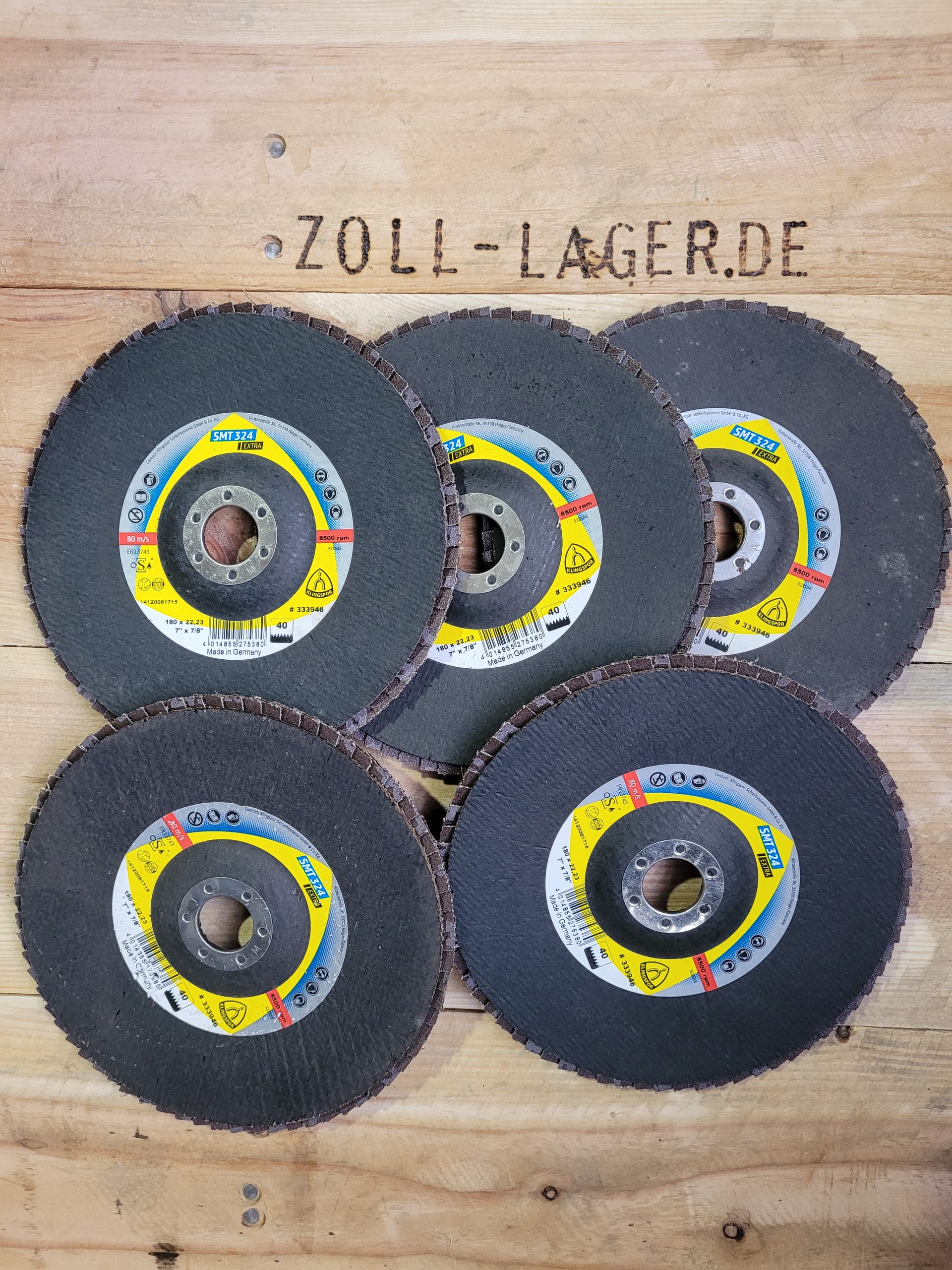 5 Stk. Fächerscheiben SMT 324 Extra 180 x 22,23mm Korn 40